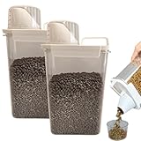 YQBFTC 2PCS 2300ml Hundefutter Aufbewahrung Futterbehälter für Haustiere,Futtertonne Hund mit Messbecher,Futterbox Hund,Vorratsbehälter mit Deckel für Hundefutter,Katzenfutter,Getreide,Körner,Reis