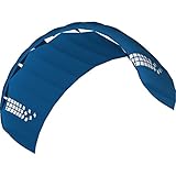 HQ4-Kites 118217 - Beamer 5.0 Blue, Vierleiner Lenkmatte Handlekite, Fläche: 5.0qm, Spannweite: 419cm, inkl. 200/120kp Dyneemaschnüre 4x20m auf Quad-Handles, 3-21 Knoten