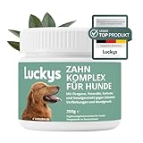 Luckys Box Zahn-Komplex für Hunde: Natürliche Zahnpflege gegen Zahnstein, Plaque & Mundgeruch – 200g Zahnpulver zur effektiven Zahnreinigung mit Ascophyllum Nodosum, Salbei, Petersilie & Kurkuma