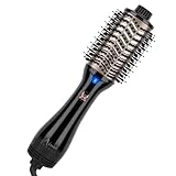 Ovale Warmluftbürste - PARWIN PRO BEAUTY Föhnbürste Haartrockner lockenbürste - Rundbürstenföhn Rundbürste für Trocknen Glätten und Volumen - Schwarz