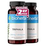 Triphala Kapseln – 200 Stück mit 350 mg pflanzlichem Extrakt und Chrom von BIOHERBA PZN 17192363