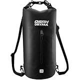 OSAH DRYPAK Dry Bag Wasserdichter Packsack wasserdichte Tasche Sack Beutel Lang Schulter Verstellbarer Schultergurt für Kajak Boot Angeln Rafting Schwimmen Wassersport Treiben (Schwarz, 5L)