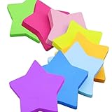 jatimdotin 240 Blatt Farbige Haftnotizen, Selbstklebende Klebezettel, Stern Haftnotizen, 8 Brillante Farben, Page Marker für Erinnerung Checkliste oder To Do, 70 x 70 mm