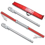 Anbull 3-TLG 3T Verzinkt Abschleppstange Pannenhilfe mit Federdämpfung, Schlepplänge 185cm, Max. Zugkraft: 3000kg