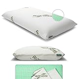 bes Memory Foam Kissen | 12 cm Höhe | Seitenschläferkissen, Rücken & Bauchschläfer | Für Erwachsene und Jugendliche | Aloe Vera | Hergestellt in Italien