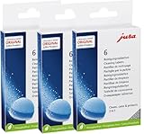 Reinigungstabletten für Kaffeemaschinen，Ultra Reinigungstabletten 3-Phasen System， Maschinenleben-Verlängerung，3 Boxen（18 PCS）