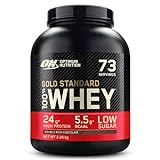 Optimum Nutrition Gold Standard Whey Muscle Building and Recovery Protein Powder With Naturally Occurring Glutamine and Amino Acids, Double Rich Chocolate, 73 Servings, 2.26kg, Packaging May Vary