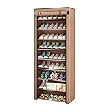 CENMOO Schuhregal für Schrank – Schuhablagen mit 10 Ebenen | Organizer für Stiefel aus Vliesstoff für Eingangsbereich und Flur, für 18-27 Paar Schuhe