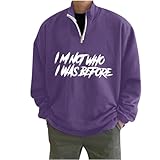 Outdoor Pullover Herren Hemd Schwarz Leinenhemd Herren Sportshirt Unterhemden Jungen Herren Pulover Blaues Hemd Herren Sport Hoodie Herren(3-Purple, 3XL)