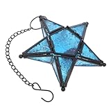 Hängende Laterne im Sternenformat Dekorativer Kerzenhalter für Innen und Außenbereich für Garten Terrasse und Romantische Anlässe Vintage Aromatherapiekompatibel Langlebig und