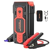 NEXPOW 2500A Starthilfe Powerbank,Supersafe 12V Auto Batterie Booster,Tragbare Starthilfe mid LED Modes Red Blue Warning und Intelligentes Starthilfekabel, Geeignet für 8L Benzin und 8L Diesel