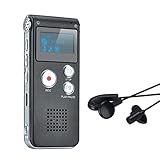 Digitales Diktiergerät,COVVY 8GB Audio Aufnahmegerät,Digitaler Voice Recorder mit Spracherkennung für Interview,Vorlesung,Unterricht,Meeting und Vorträge