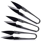 3 STÜCK Mini-Gartenscheren Set – Scharfe Edelstahl-Scheren für Pflanzenpflege und Feinarbeiten – Ideal zum Beschneiden von Grow Knospen, Blättern und Fadenschneider – Vielseitig und Präzise (Schwarz)