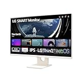 LG Electronics 32SR50F-W.AEU Full-HD Multimedia IPS-Monitor 32' (80 cm), 1920 x 1080, 16:9, 8 ms GtG, 60 Hz, sRGB, HDR10, webOS 23, LG ThinQ, Filcker Safe - Weiß