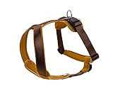 HUNTER Hundegeschirr NEOPREN, Farbe: braun/caramel, strapazierfähiges Nylon, mit weichem Neopren gepolstert, reflektierendes 3M Scotchlite Reflective Material, pflegeleicht, komfortabel, Größe: M/2