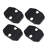 GLEAVI 4Stücke Kunststoff Türschloss Schnallenabdeckung für Schwarze Abs Plastik Türschloss Verkleidung Einfache Installation Verbessert das Fahrzeugdesign Passend
