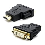 VMOJO DVI-I auf HDMI Adapter - HDMI Stecker (19pol) zu DVI-I Buchse (24+5) - Kompatibel mit DVI-D Buchse (24+1) auf Hdmi Stecker - Vergoldete Kontakte - 2160p UHD /1080p Full HD …