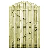Gartentor Hoftor Zauntor Grün Imprägnierte Kiefer Gewölbtes Design für Garten oder Terrasse 100 x 150 cm (B x H)