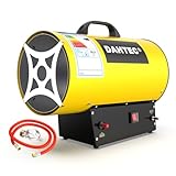 DAHTEC Gasheizgebläse 30 kw Tragbar Heizkanone Gasheizer Bauheizer Luftmenge 1000 m³/h Heizlüfter Gas Elektroheizer für Baustellen, Garage