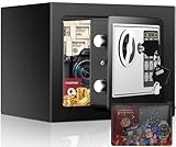 Mini Safe Tresor für Zuhause, MöBeltresor Klein mit Feuerfest Wasserdicht Geldtasche, Kleiner Tresor Sicherheitssafe mit Zahlenschloss,Tresore Kinder Wandtresor für Geld Medikamente Schmuck