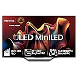 Hisense 55U7NQ 139cm (55 Zoll) Fernseher, 4K Mini LED ULED HDR Smart TV, Quantum Dot, 120Hz/ 144Hz VRR, HDMI 2.1, Game Mode Pro, Dolby Vision IQ & Atmos, Bluetooth, Alexa Built-in, Anthrazit, [2024]
