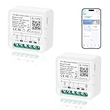 Smart lichtschalter alexa lichtschalter wlan schalter 2,4 GHz, kompatibel mit tuya smart, amazon Alexa/Google assistand, homekit, smart home lichtschalter, smart life, Kein Hub, 16 A 2PC