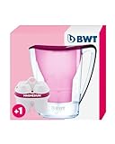 BWT Wasserfilter AQUAlizer Home inkl. 1 Filterkartusche Aubergine 2,7L | Filter mit 1 Magnesium Filterkartusche | Wasserfilter Trinkwasser | Filtert Kalk, Chlor, Blei & Kupfer