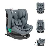 Kikka Bo, Kindersitz i-Roll i-Size (40-150 cm), Isofix, um 360 Grad drehbar, Farbe: Dunkelgrau