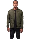 Urban Classics Herren, Bomber Jacke, Dunkles Olivgrün, L