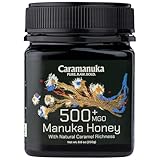 Caramanuka Manuka Honig MGO 500 – 100 % Roh & Ungefiltert, Australischer Honig, Unabhängig auf MGO & Glyphosat getestet, Intensiver Geschmack, 250 g
