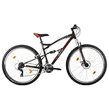 Bikesport Parallax 29 Zoll Mountainbike, doppelte Federung für Herren, Shimano 21 Gänge (schwarz)