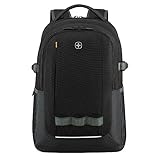 WENGER Ryde Laptop-Rucksack mit Tabletfach, Notebook bis 16 Zoll, Tablet bis 10 Zoll, Organizer, 24 l, Damen Herren, Büro Business-Reisen Uni, Schwarz, Nachhaltig, 612567