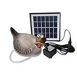 Storm's Gartenzaubereien Solar Wasserspeier Ente - Keramikfigur für Teiche und Miniteiche - 17cm x 12cm - Handbemalt, Wetterfest - für Gartendeko und Balkon