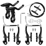 Kigniote Fahrrad Bremsen Set V Brake Set Inklusive V Brake Bremse Bremszug Bremshebel Fahrradbremsen Ersatz Vordere und Hintere MTB Bremse Universal Fahrrad Bremse Set für Rennräder und Mountainbikes