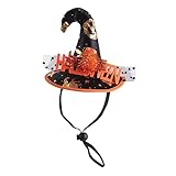 ibasenice 1 Stück Halloween Katzenmütze mit Kürbisdesign Dekorative Kopfbedeckung für Haustiere Niedlicher Heiligabend Kopfschmuck für Katzen und Hunde für Partys und Feiertage