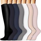 ACTINPUT 7 Paar Kompressionsstrümpfe Damen und Herren, Kompressionssocken Stützstrümpfe Compression Socks Laufstrümpfe Kompression für Flug,Sport,Reisen, Radsport, krankenschwester