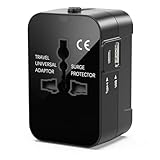 Reiseadapter Weltweit, Reisestecker Adapter Weltweit, Steckdosenadapter Weltweit Internationaler Stecker Adapter mit USB & USB C, Universal Reiseadapter Travel Adapter für USA UK AUS EU England Canada