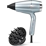 BaByliss Hydro-Fusion Haartrockner mit Advanced Plasma Ionen-Technologie, D773DE, Eisblau