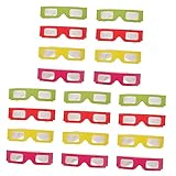 PHENOFICE 20St 3D-Feuerwerksbrille Pappbrille für Kinder 3D-Sichtbrille 3D Kinderbrille Brillengestelle aus Pappe Brillen aus Pappe Pappgläser 3D-Brille aus Pappe 3D-Anaglyphenbrille pet