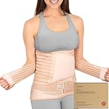 KeaBabies Revive 3 in 1 Postpartum Gürtel für Damen - Bauchgurt nach Geburt Kaiserschnitt, Rückbildungsgürtel nach Geburt, Bauchband nach Geburt, Bauchgurt Schwangerschaft (Classic Ivory, M/L)