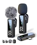 Mikrofon Handy – Ansteckmikrofon kompatibel mit iPhone/Android/Computer, Lavalier Mikrofon mit Geräuschunterdrückung, unterstützt Live-Streaming, Vlogging, YouTube, TikTok und Interviews (Schwarz)