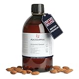 Naissance Natürliches Süßes Mandelöl (Nr. 215) 500ml – Vegan, Gentechnikfrei – Ideal zur Haar– und Körperpflege, für Aromatherapie und als Basisöl für Massageöle