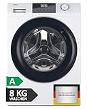 Haier Frontlader Waschmaschine 8kg I I-PRO SERIE 1 HW80-BP14929 I Washing Machine mit A-Effizienz, 1.400 U/Min. & sparsamem Inverter-Motor I Inkl. Refresh- sowie Expressprogramm und Mengenautomatik