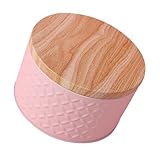 Wenxishangmao Runde rosa Eisen-Bäckerei-Box mit Deckel, für Süßigkeiten, Kuchen und Snacks