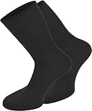 normani 10 Paar Qualitäts Baumwoll Arzt Socken ohne Gummidruck Farbe Schwarz Größe 43/46