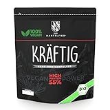 Der Hanfbayer® regionales Hanf Protein Pulver 1 kg [MIT 55% PROTEIN] - inkl. LECKERE E-Rezepte - veganes Proteinpulver mit Magnesium & Aminosäuren für Muskelaufbau - wasserlösliches Hanfprotein