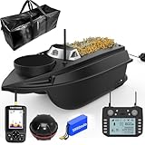 Angelköder-Boot RC Boot 800M Entfernung GPS Köder-Boot GPS Postion Auto Cruise Fernbedienung Angelköder-Boot Mit Kabellosem Doppel Motors,20000mAh,3kg (Fischfinder Edition)