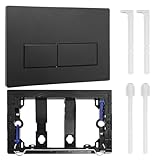 Drückerplatte, WC Betätigungsplatte, Spülkasten Ersatzteile für Geberit Sigma Vorwandelement, Betätigungsplatte für 2-Mengen-Spülung für Geberit Spülkasten Sigma 01, 20, 30, 50, UP300, UP320 (Schwarz）