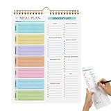 Wochenplaner-Notizblock, 52 Blatt, frühlingshafte Einkaufsliste, Planungsblock, Mahlzeitenplaner und Einkaufsliste, für den Innenbereich, Zuhause, Haushaltstür