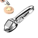 Knoblauchpresse – Knoblauch-Crusher | Garlic Mincer | Bewährte Zinkpresse | Leicht zu reinigende spülmaschinenfeste Schälmaschine für Zuhause, Restaurant, Kantine
